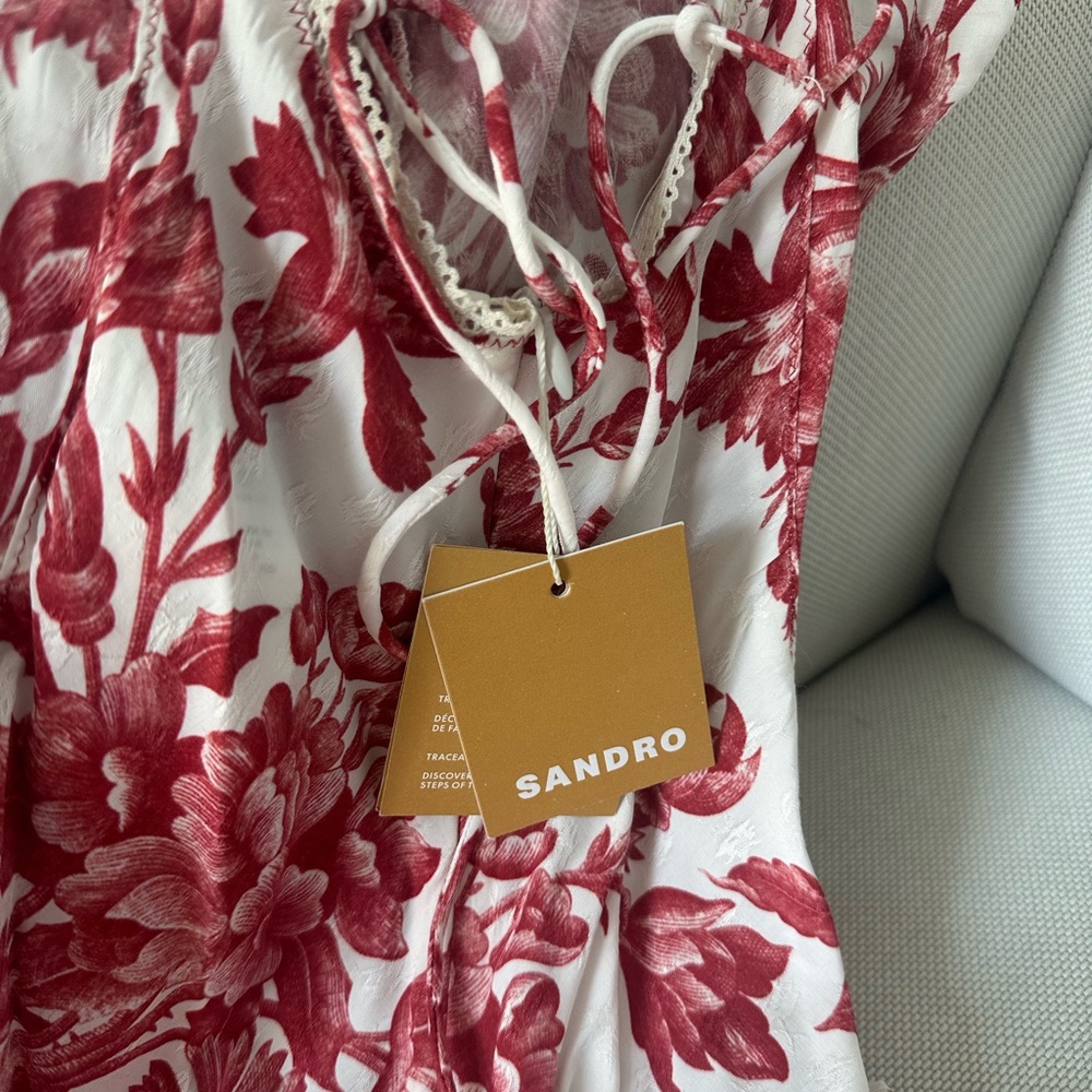 Sandro Joselle Floral Maxi Dress NWT - Picture 5 of 5